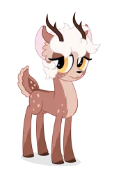 Size: 1975x3009 | Tagged: safe, artist:zutheskunk, derpibooru import, oc, oc:sandy quinn, unofficial characters only, deer, 2018 community collab, derpibooru community collaboration, female, simple background, solo, transparent background, vector