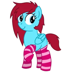 Size: 1200x1200 | Tagged: safe, artist:toyminator900, derpibooru import, oc, oc:autumn moon, unofficial characters only, pegasus, pony, 2018 community collab, derpibooru community collaboration, clothes, simple background, socks, solo, striped socks, transparent background