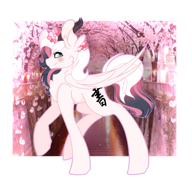 Size: 2619x2433 | Tagged: safe, artist:winglightyt, derpibooru import, oc, oc:absymal soul, unofficial characters only, pegasus, pony, female, high res, horns, mare, solo