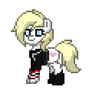 Size: 172x181 | Tagged: safe, artist:venombronypl, derpibooru import, oc, oc:aryanne, unofficial characters only, pony, pony town, animated, aryan pony, boop, boots, clothes, game, gif, heart, heil, shoes, simple background, standing, transparent background, uniform