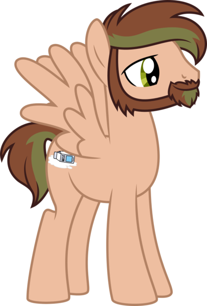 Size: 636x939 | Tagged: safe, artist:gingerscribbs, derpibooru import, oc, oc:gingerscribbs, unofficial characters only, pegasus, pony, 2018 community collab, derpibooru community collaboration, beard, facial hair, inkscape, mod pony, ponyscape, simple background, solo, transparent background, vector