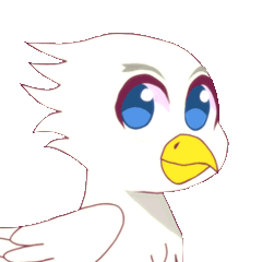 Size: 250x250 | Tagged: safe, artist:omegaozone, derpibooru import, oc, oc:der, unofficial characters only, gryphon, animated, bust, cute, frame by frame, gif, griffon oc, simple background, transparent background