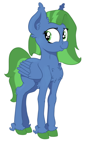 Size: 2390x3952 | Tagged: safe, artist:paskanaakka, derpibooru import, oc, oc:sky cleaner, unofficial characters only, pegasus, pony, 2018 community collab, derpibooru community collaboration, chest fluff, colored hooves, ear fluff, female, mare, simple background, smiling, smirk, solo, transparent background, unshorn fetlocks