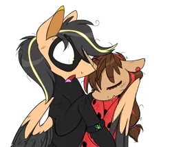 Size: 1000x854 | Tagged: safe, derpibooru import, oc, oc:playbitz, oc:siren bliss, unofficial characters only, pegasus, pony, unicorn, miraculous ladybug, sirenbitz