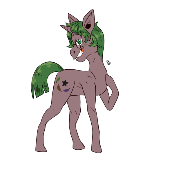 Size: 1200x1200 | Tagged: 2018 community collab, artist:socialgutbrain777, derpibooru community collaboration, derpibooru import, female, oc, oc:leafy frolic, reference, safe, simple background, solo, transparent background, unofficial characters only
