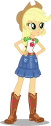 Size: 488x1200 | Tagged: safe, artist:seahawk270, derpibooru import, applejack, a fine line, equestria girls, equestria girls series, boots, clothes, cowboy hat, female, freckles, hat, high heel boots, shoes, simple background, skirt, solo, stetson, transparent background, vector