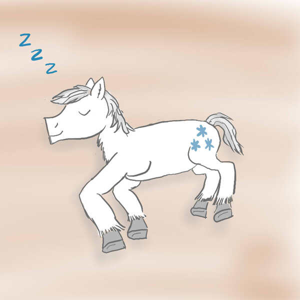 Size: 1100x1100 | Tagged: artist:horsesplease, bad anatomy, derpibooru import, double diamond, male, paint tool sai, safe, sleeping, smiling, stallion, unshorn fetlocks, zzz