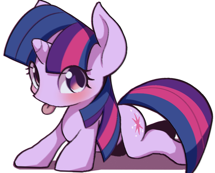 Size: 1241x997 | Tagged: safe, artist:ccc, derpibooru import, twilight sparkle, pony, unicorn, blushing, cute, female, looking at you, mare, pixiv, simple background, solo, tongue out, twiabetes, white background