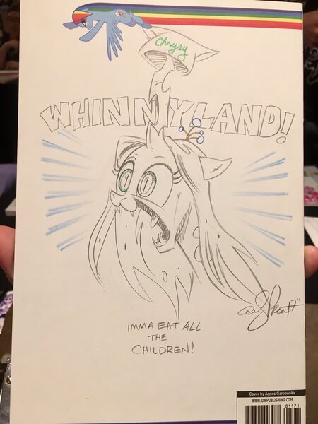 Size: 1536x2048 | Tagged: artist:andypriceart, bar code, bust, changeling, changeling queen, contrail, derpibooru import, excited, monochrome, open mouth, queen chrysalis, rainbow dash, safe, solo, traditional art, whinnyland