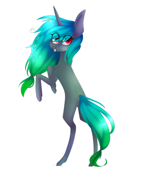 Size: 1500x1600 | Tagged: safe, artist:hyshyy, derpibooru import, oc, oc:hopeful winds, unofficial characters only, pony, unicorn, bipedal, female, mare, simple background, solo, tongue out, transparent background