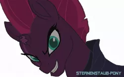 Size: 1920x1200 | Tagged: safe, artist:sternenstaub-pony, derpibooru import, tempest shadow, pony, my little pony: the movie, broken horn, evil grin, grin, looking at you, silly little ponies, smiling, smirk, solo