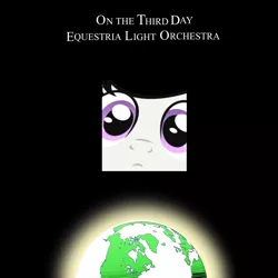 Size: 1200x1200 | Tagged: safe, alternate version, artist:grapefruitface1, derpibooru import, part of a set, octavia melody, ponified, earth pony, pony, album cover, background pony, classic rock ponies, close-up, cute, earth, electric light orchestra, elo, equestria light orchestra, female, glow, mare, parody, ponified album cover, progressive rock, solo, space, world