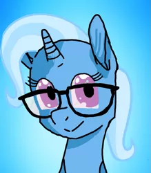 Size: 699x797 | Tagged: artist:artiks, artist:lourita-shine, derpibooru import, edit, glasses, nerd, safe, solo, trixie