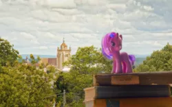 Size: 1920x1200 | Tagged: artist:darkdoomer, book, cathedral, church, city, city:dole, derpibooru import, dole, france, irl, photo, ponies around the world, safe, toy, tree, twilight sparkle