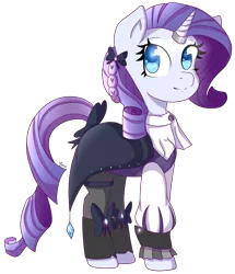 Size: 2291x2661 | Tagged: safe, artist:bam-bean-itzevil, derpibooru import, rarity, unicorn, butler, clothed ponies, clothes, female, fire emblem, fire emblem fates, jewelry, looking at you, mare, simple background, smiling, solo, transparent background