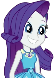 Size: 1416x2048 | Tagged: safe, artist:thebarsection, derpibooru import, rarity, equestria girls, equestria girls series, clothes, cute, dress, female, grin, raribetes, simple background, smiling, solo, transparent background