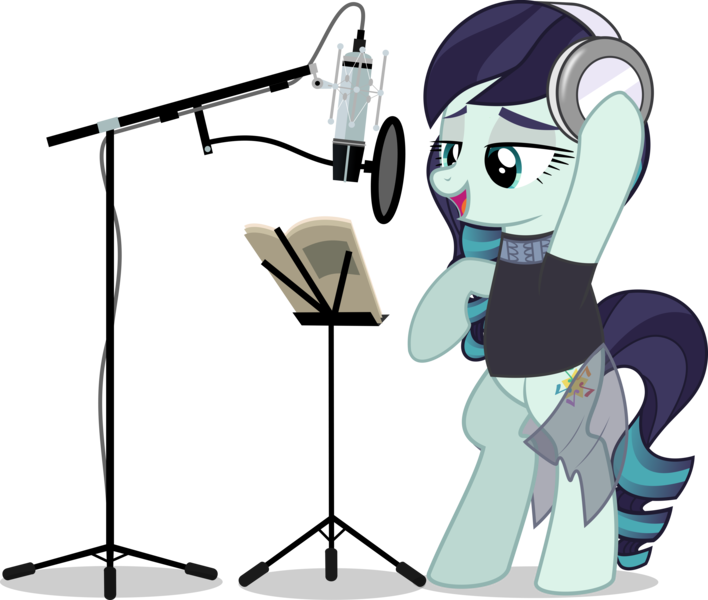 Size: 5730x4857 | Tagged: absurd resolution, artist:jhayarr23, bipedal, coloratura, derpibooru import, headphones, microphone, microphone stand, rara, safe, show accurate, simple background, transparent background, vector