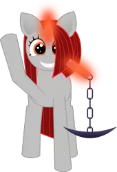 Size: 1359x2000 | Tagged: 2018 community collab, artist:onil innarin, cute, derpibooru community collaboration, derpibooru import, foal, grin, levitation, looking at you, magic, oc, oc:ore pie, pickaxe, safe, simple background, smiling, telekinesis, transparent background, unofficial characters only, vector, waving