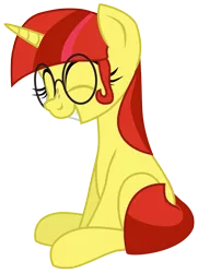 Size: 3939x5440 | Tagged: safe, artist:aaronmk, derpibooru import, oc, oc:lefty pony, unofficial characters only, pony, unicorn, 2018 community collab, derpibooru community collaboration, freckles, glasses, simple background, smiling, solo, transparent background