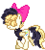 Size: 94x104 | Tagged: safe, artist:botchan-mlp, derpibooru import, songbird serenade, pegasus, pony, my little pony: the movie, animated, bow, cute, desktop ponies, female, hair bow, hair over eyes, mare, pixel art, simple background, solo, songbetes, sprite, transparent background, trotting, walking