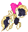Size: 96x108 | Tagged: animated, artist:botchan-mlp, bow, cute, derpibooru import, desktop ponies, female, flying, hair bow, hair over eyes, mare, my little pony: the movie, pixel art, safe, simple background, solo, songbetes, songbird serenade, sprite, transparent background