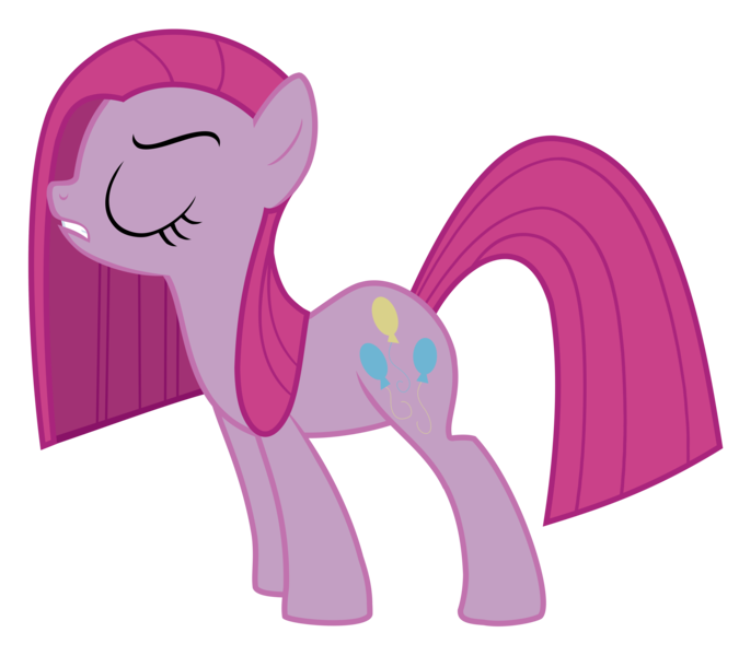 Size: 6480x5760 | Tagged: safe, artist:greenmachine987, derpibooru import, pinkie pie, earth pony, pony, party of one, absurd resolution, eyes closed, female, mare, pinkamena diane pie, simple background, solo, transparent background, vector