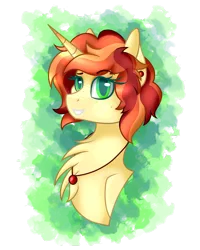 Size: 1200x1500 | Tagged: safe, artist:blocksy-art, derpibooru import, oc, unofficial characters only, pony, unicorn, bust, chest fluff, female, mare, portrait, solo