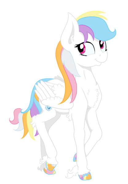 Size: 3171x4576 | Tagged: safe, artist:paskanaakka, derpibooru import, oc, oc:harmony strike, unofficial characters only, pegasus, pony, 2018 community collab, derpibooru community collaboration, chest fluff, colored hooves, ear fluff, female, mare, simple background, smiling, solo, transparent background, unshorn fetlocks