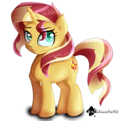 Size: 3000x3000 | Tagged: safe, artist:katakiuchi4u, derpibooru import, sunset shimmer, pony, unicorn, equestria girls, female, mare, simple background, smiling, solo, transparent background