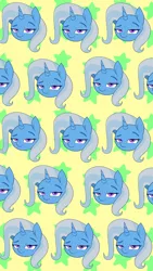 Size: 1440x2560 | Tagged: safe, artist:grim ponka, derpibooru import, trixie, unicorn, female, mare, phone wallpaper, smug, wallpaper