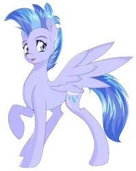 Size: 844x1058 | Tagged: safe, artist:shelltoon, derpibooru import, oc, oc:nimbostratus, unofficial characters only, pegasus, pony, 2018 community collab, derpibooru community collaboration, androgynous, mohawk, piercing, simple background, solo, transparent background