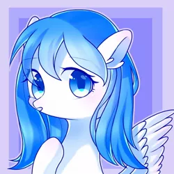 Size: 1100x1100 | Tagged: safe, artist:leafywind, derpibooru import, oc, oc:moona, unofficial characters only, pegasus, pony, bust, female, mare, portrait, solo