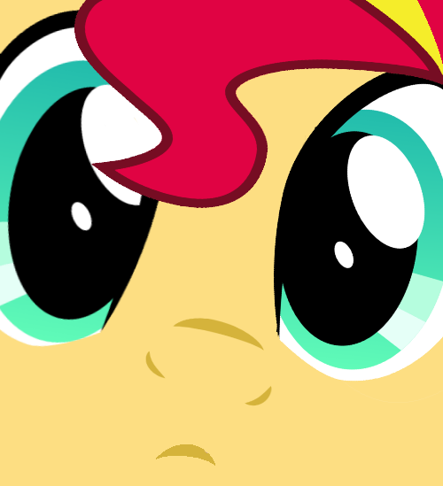 Size: 500x549 | Tagged: safe, artist:grapefruitface1, artist:light262, derpibooru import, edit, part of a set, sunset shimmer, pony, unicorn, close up series, close-up, confused, cute, extreme close up, face, female, mare, shimmerbetes, stare