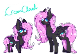 Size: 4200x3000 | Tagged: safe, artist:honeybbear, derpibooru import, oc, oc:cream cloud, unofficial characters only, pegasus, pony, chibi, female, high res, mare, self ponidox, simple background, transparent background