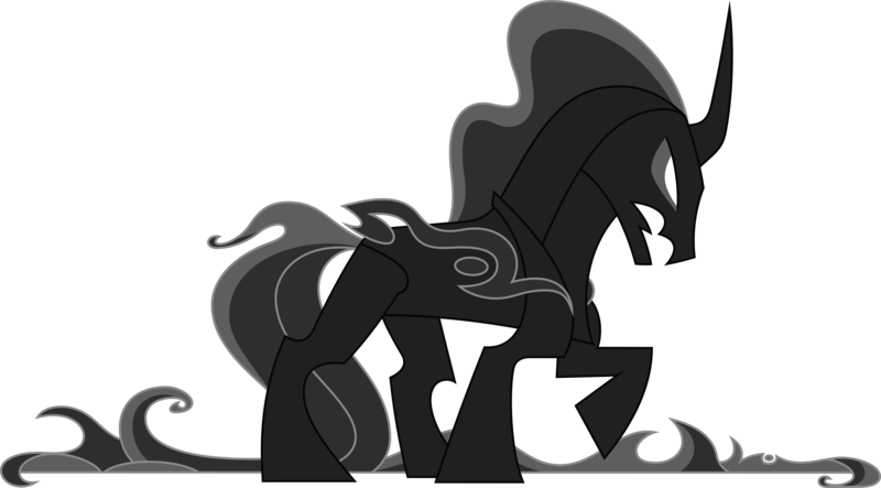 Size: 8109x4494 | Tagged: safe, artist:chrzanek97, derpibooru import, pony of shadows, unicorn, shadow play, absurd resolution, darkness, male, one hoof raised, raised hoof, simple background, solo, stallion, transparent background, vector
