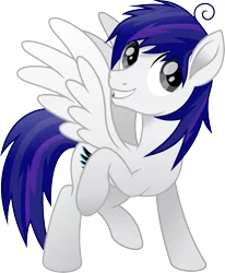 Size: 5414x6567 | Tagged: safe, artist:livehotsun, derpibooru import, oc, oc:hotsun, unofficial characters only, pegasus, pony, absurd resolution, male, movie accurate, one hoof raised, raised hoof, simple background, smiling, solo, spread wings, stallion, transparent background, vector, wings