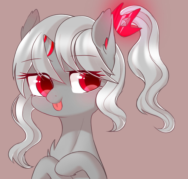 Size: 885x840 | Tagged: safe, artist:leafywind, derpibooru import, oc, unofficial characters only, pony, unicorn, bust, female, mare, portrait, simple background, solo, tongue out