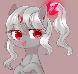 Size: 885x840 | Tagged: safe, artist:leafywind, derpibooru import, oc, unofficial characters only, pony, unicorn, bust, female, mare, portrait, simple background, solo, tongue out