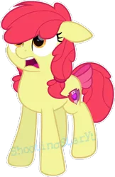 Size: 1280x1973 | Tagged: safe, artist:moonlight-grey-bases, artist:shootingstaryt, derpibooru import, apple bloom, earth pony, pony, adult, base used, bow, female, mare, older, older apple bloom, open mouth, pigtails, solo, tail bow, watermark