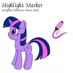 Size: 1280x1280 | Tagged: safe, artist:cybersquirrel, derpibooru import, oc, oc:highlight marker, unofficial characters only, unicorn, donut steel, female, not twilight sparkle, reference sheet, simple background, solo