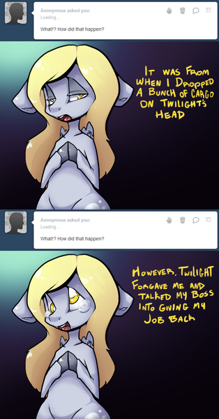 Size: 600x1146 | Tagged: artist:ferrettea, comic, crying, derpibooru import, derpy hooves, happy, safe