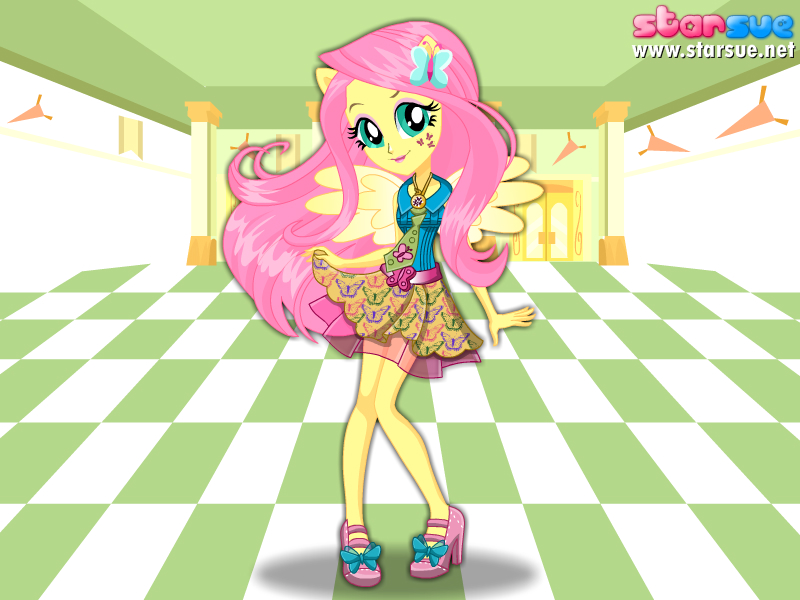 Size: 800x600 | Tagged: safe, artist:user15432, derpibooru import, fluttershy, human, equestria girls, friendship games, barrette, clothes, high heels, humanized, pegasus wings, ponied up, pony ears, school outfit, school spirit, school uniform, shoes, starsue, winged humanization, wings