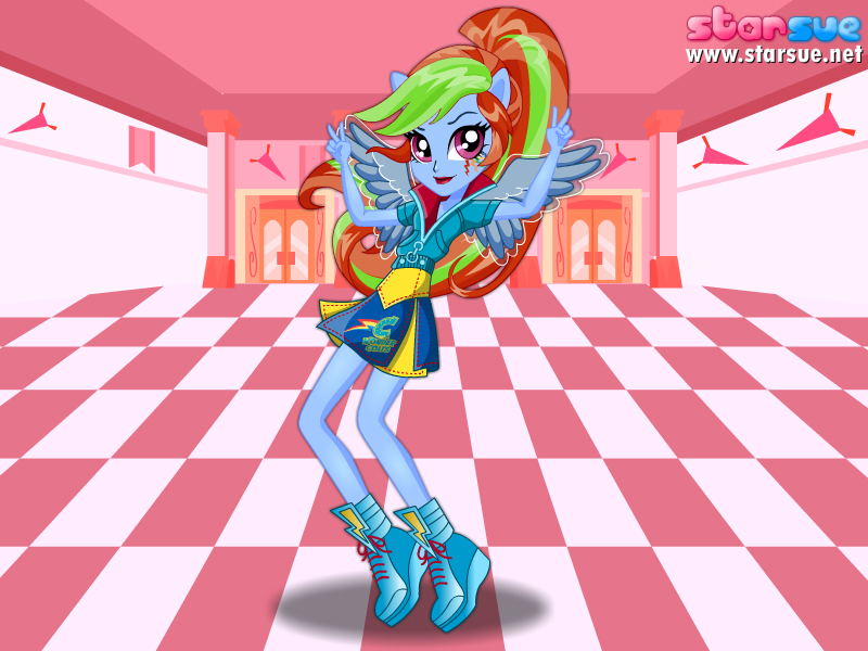 Size: 800x600 | Tagged: safe, artist:user15432, derpibooru import, rainbow dash, equestria girls, friendship games, clothes, pegasus wings, ponied up, pony ears, school outfit, school spirit, school uniform, shoes, sneakers, starsue, winged humanization, wings, wondercolts