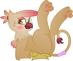 Size: 5007x4167 | Tagged: suggestive, artist:plone, derpibooru import, oc, oc:lacy, unofficial characters only, gryphon, absurd resolution, female, griffonized, paws, simple background, solo, solo female, species swap, transparent background, underpaw, vector