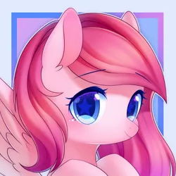 Size: 1500x1500 | Tagged: safe, artist:leafywind, derpibooru import, oc, unofficial characters only, pegasus, pony, abstract background, bust, female, mare, portrait, solo, wingding eyes