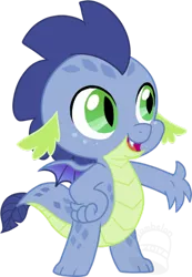 Size: 400x579 | Tagged: safe, alternate version, artist:tambelon, derpibooru import, oc, oc:scorch, unofficial characters only, dragon, baby dragon, base used, offspring, parent:garble, parent:princess ember, parents:emble, simple background, solo, transparent background, watermark