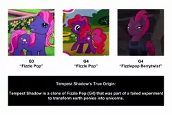 Size: 2500x1666 | Tagged: derpibooru import, fan theory, fizzlepop berrytwist, fizzypop, fizzy pop (g3), g3, generation leap, my little pony: the movie, not pinkie pie, pinkie pie, safe, tempest shadow, tempest shadow (g3)