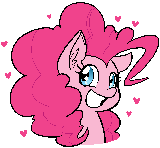 Size: 325x301 | Tagged: dead source, safe, artist:reiduran, derpibooru import, pinkie pie, earth pony, pony, bust, cute, diapinkes, ear fluff, female, grin, heart, looking at you, mare, portrait, simple background, smiling, solo, transparent background