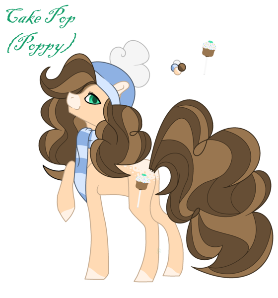 Size: 2693x2883 | Tagged: safe, artist:yukagaming2016, derpibooru import, oc, oc:cake pop, unofficial characters only, earth pony, pony, clothes, female, high res, mare, offspring, parent:cheese sandwich, parent:pinkie pie, parents:cheesepie, scarf, snow cap, solo