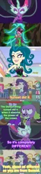 Size: 584x2471 | Tagged: safe, derpibooru import, edit, edited screencap, screencap, applejack, fluttershy, gaea everfree, gloriosa daisy, juniper montage, pinkie pie, rainbow dash, rarity, spike, twilight sparkle, equestria girls, equestria girls (movie), friendship games, legend of everfree, mirror magic, spoiler:eqg specials, cooler (dbz), dragon ball z, dragonball z abridged, juniper monstar, krillin, midnight sparkle, the return of coolers revenge